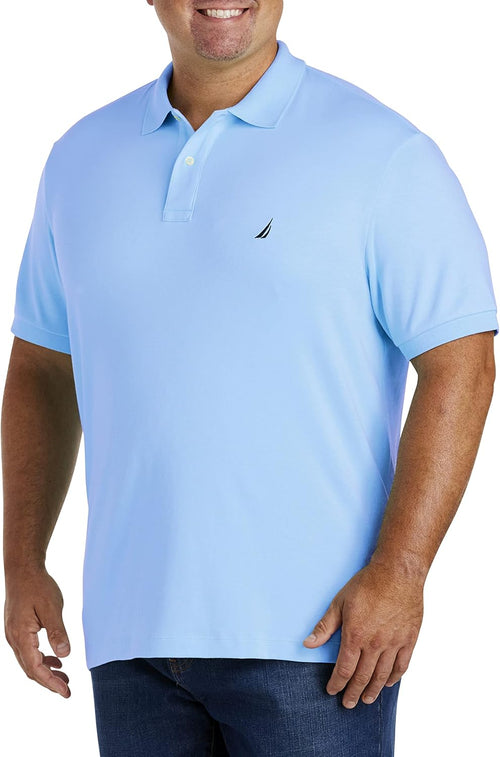 Polo Nautica Classic Fit Ribete Doble Azul Noon en color Azul Noon