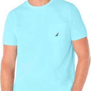 Camiseta Nautica con Bolsillo Bright Aqua Blue